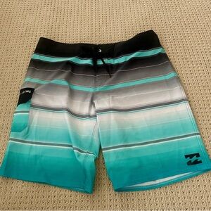 Billabong Men's Gradient Swim Shorts - Black, Gray, and Teal